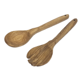 Dębowe sztućce do sałaty